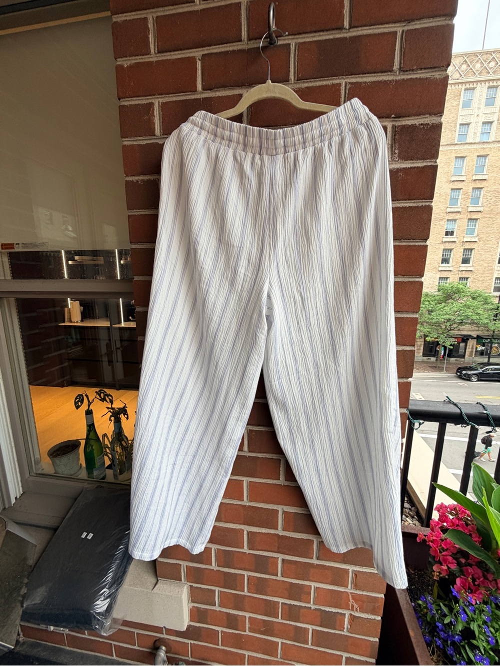 Light Blue & White Stripe Pajama Sleep Tank and Pant Set - Picture 9 of 16